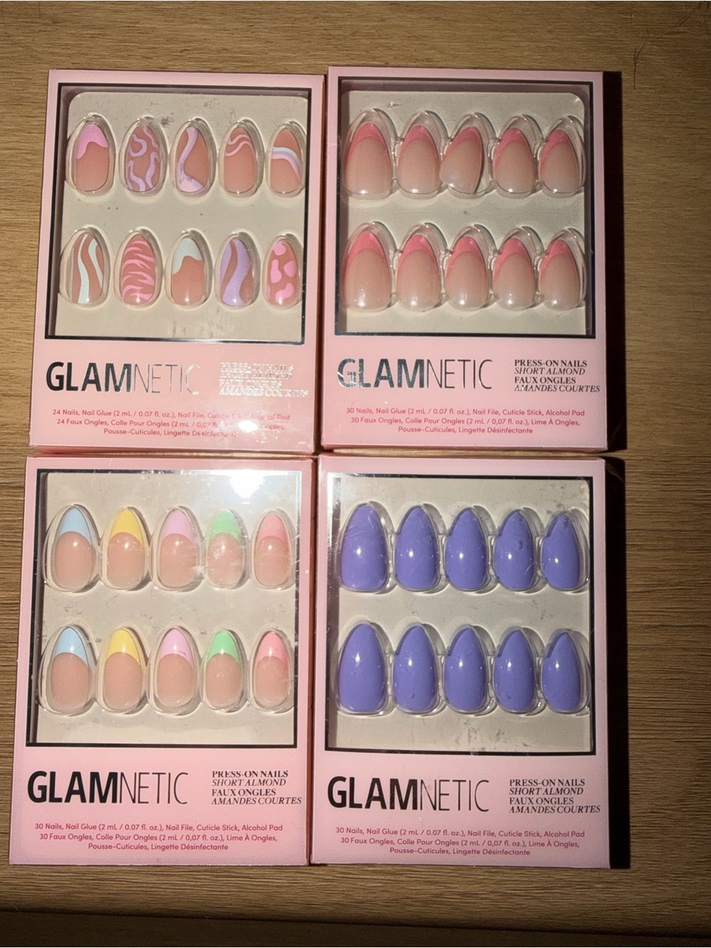 GLAMnetic Press-On Nail Set — Short Almond Styles